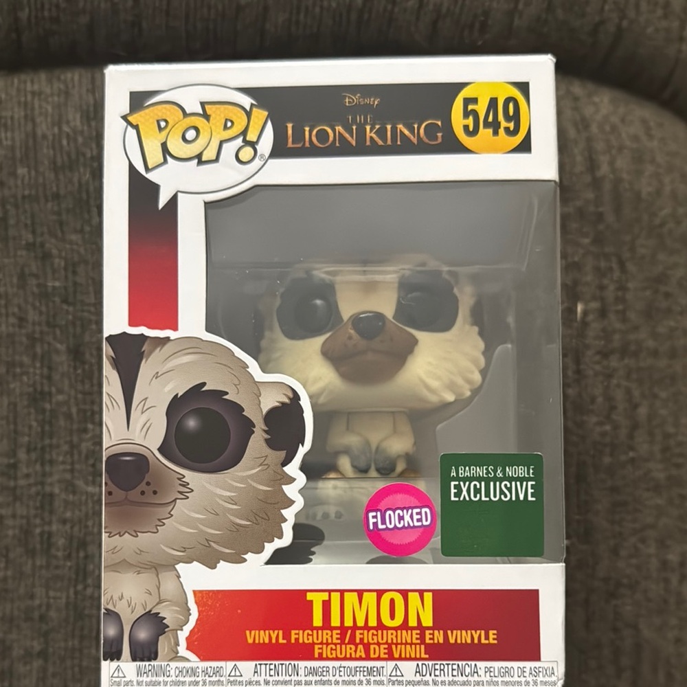 Disney The Lion King Timon Flocked Figure - Brown and Cream